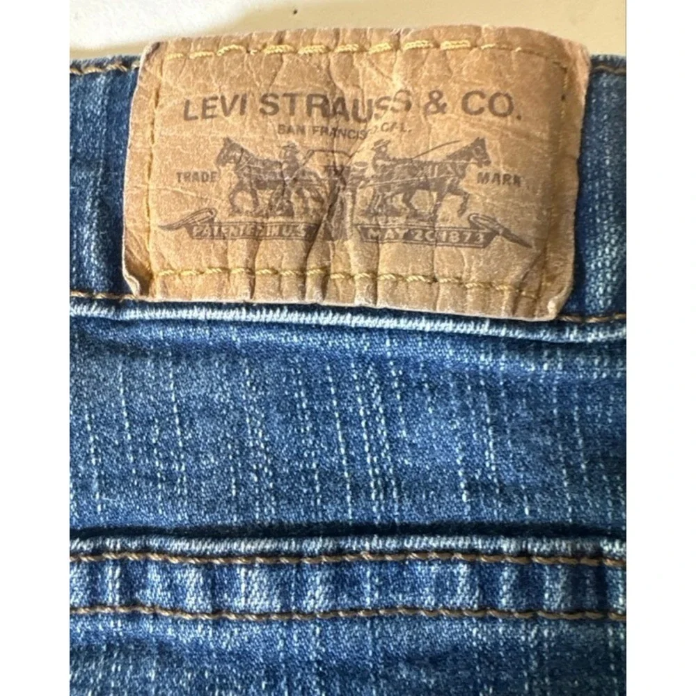 Levis Perfectly Slimming 512 Bootcut Jeans Womens 8 Short Medium Wash Blue Denim